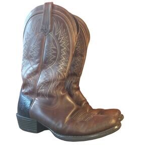 Ariat Troubadour Mens Western Boot Powder Brown 8.5 D Leather Cowboy 10017359